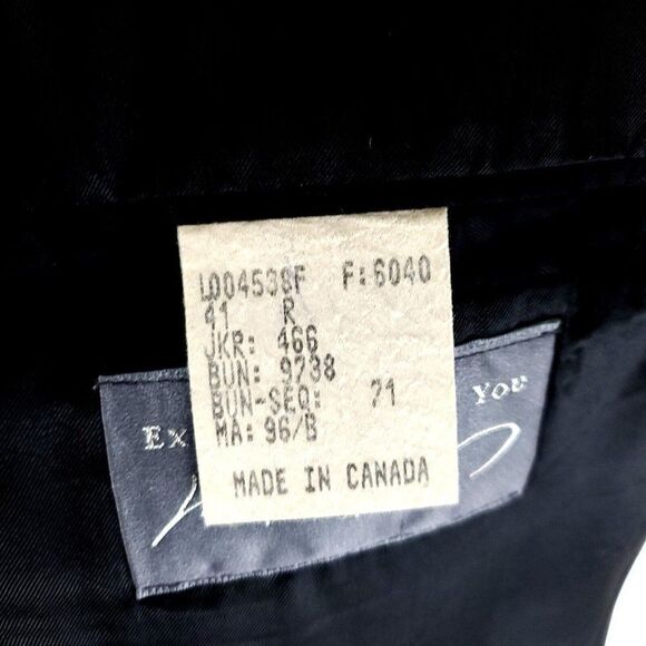 Lord & Taylor Wool Double Breasted Peak Lapel Blazer 40R Green Star Check - Picture 8 of 11